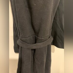 100% Cotton Lands' End Black Long Sleeve Dress with Belt- XS 2-4.